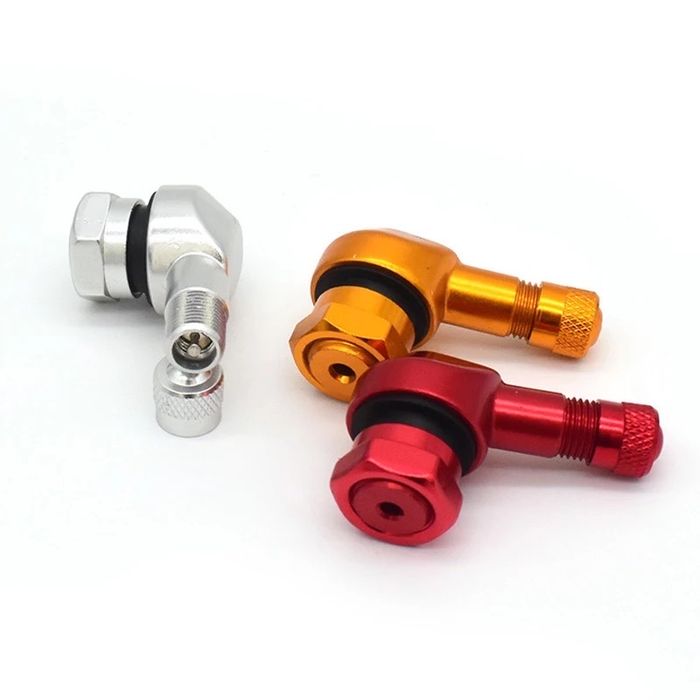Par de válvulas angulares 90 graus alumínio tubeless moto cafe racer