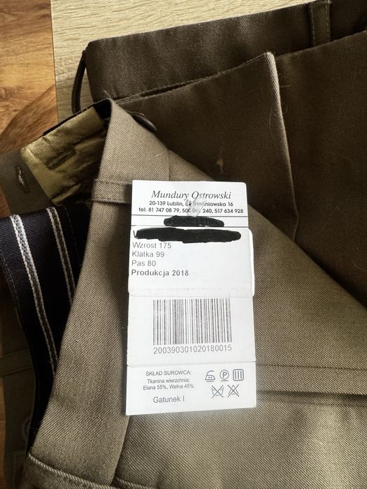 Mundur galowy SG dwie sztuki spodni!