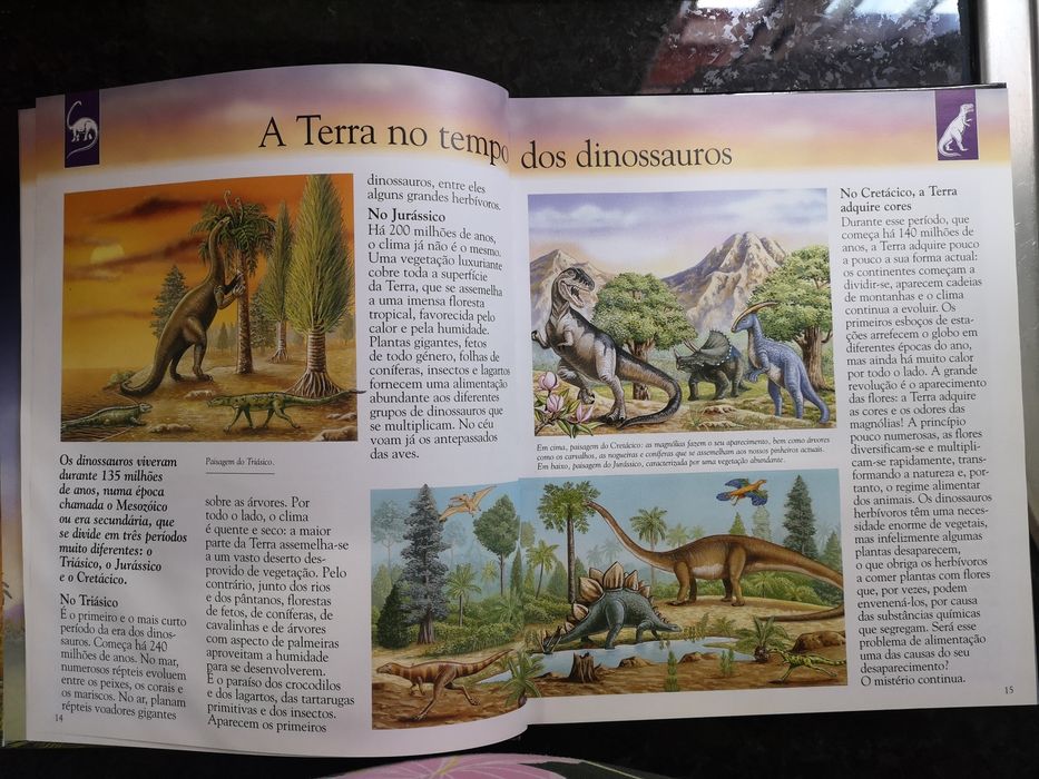 Livro dinossauros e animais desaparecidos