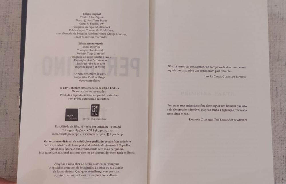 Peregrino livro de Terry Hayes