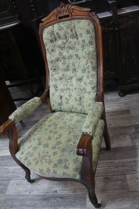 / Ładny Unikatowy Stary  Fotel / Tron /