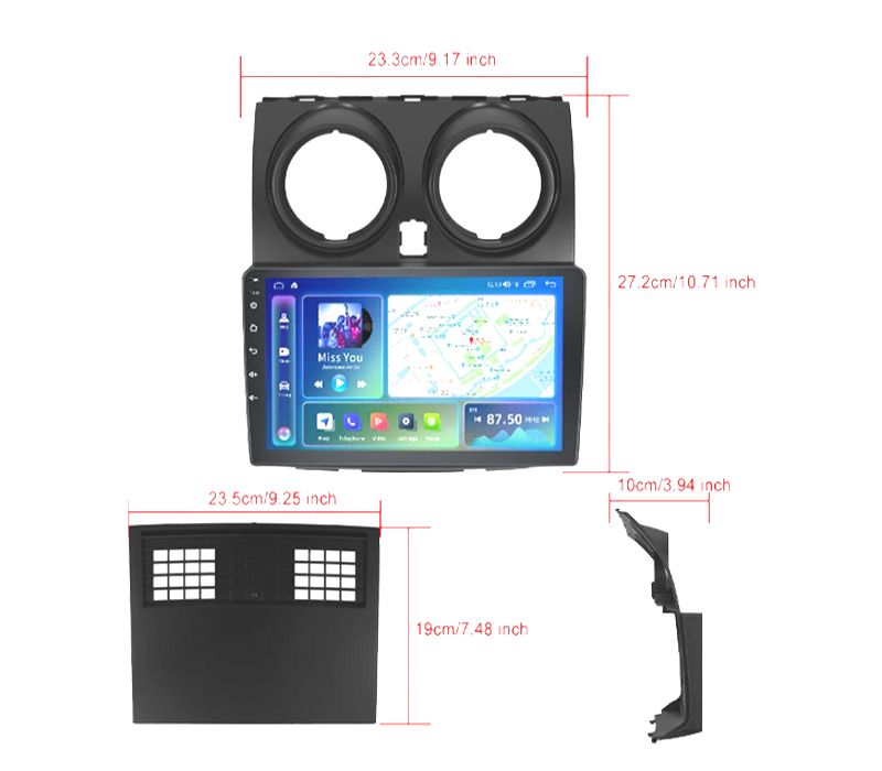 RÁDIO GPS ANDROID 13 NISSAN QASHQAI 06-18