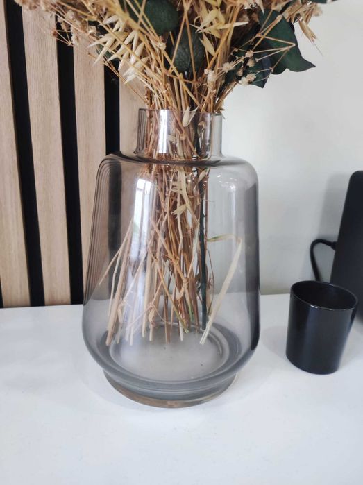 Vaso/jarra vidro escurecido preto