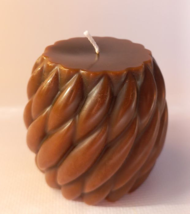 Свічка з натурального  воску "Ведмедик з букетом",  декор, бонбоньєрка