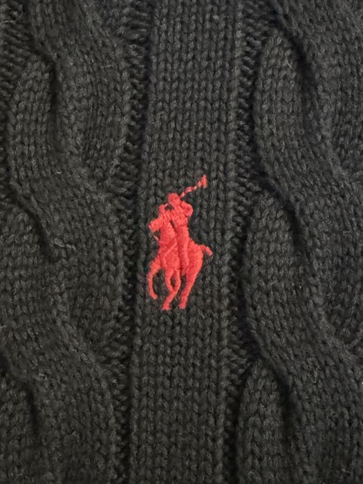 Czarny sweter ralph lauren half zip