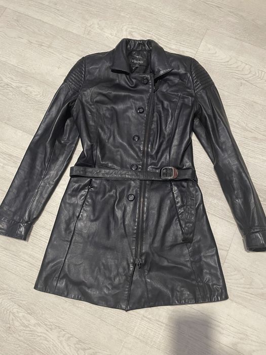 Плащ шкіряний