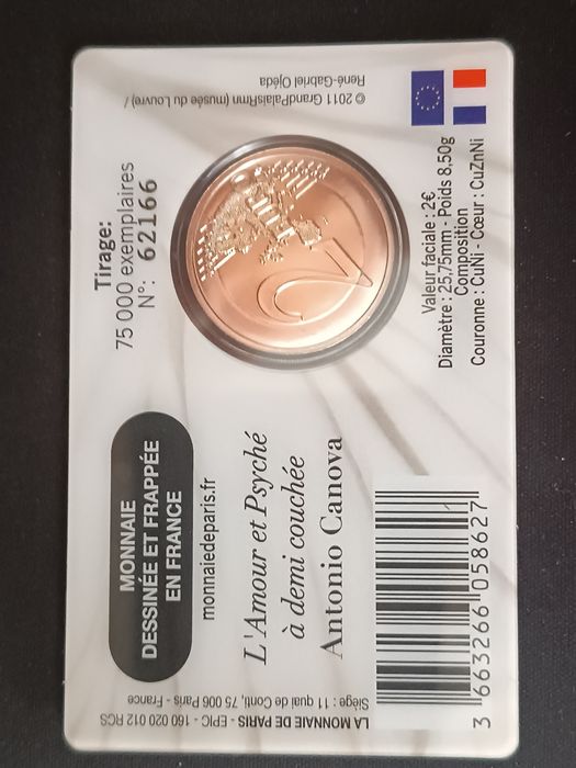 Moneta okolicznościowa 2 euro Francja 2025 Luwr