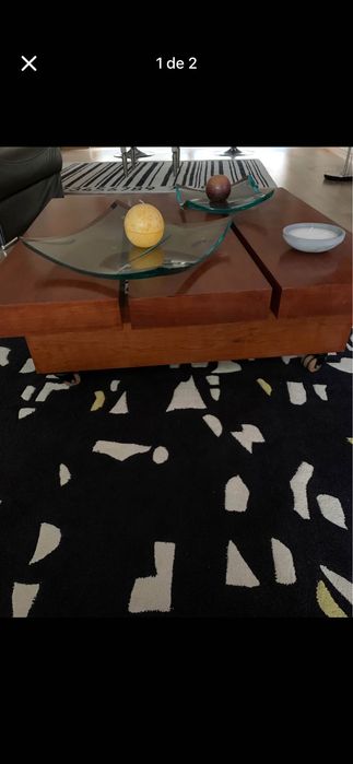 Mesa de sala tom de cerejeira estilo japonês