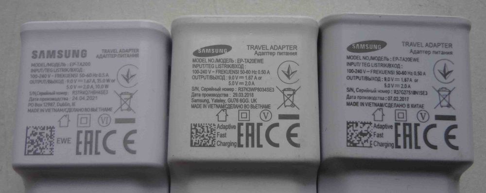 Зарядні пристрої до різної техніки, блоки живлення