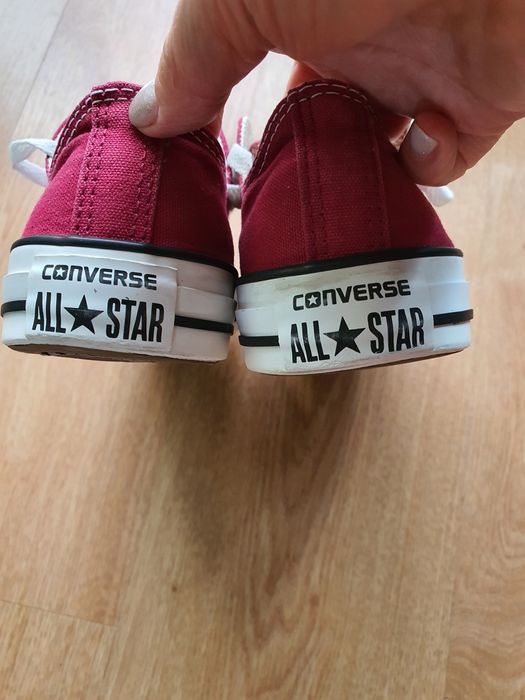Bordowe converse roz. 39