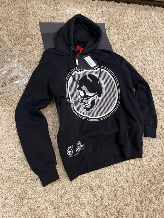 Худі Philipp Plein Outline Skull чорне M новий