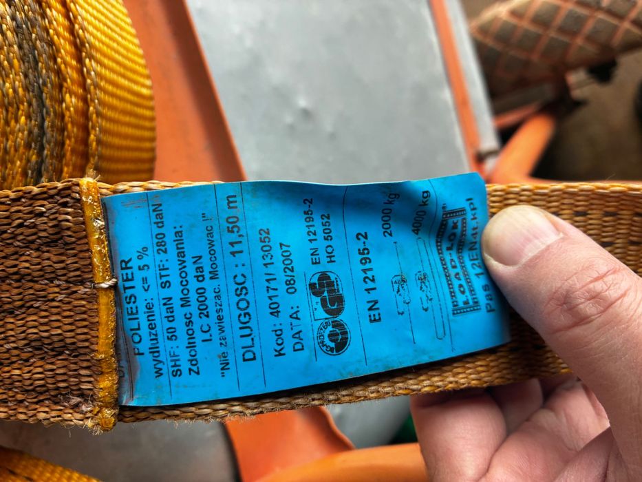 Стяжные ремни для крепления грузов 12м