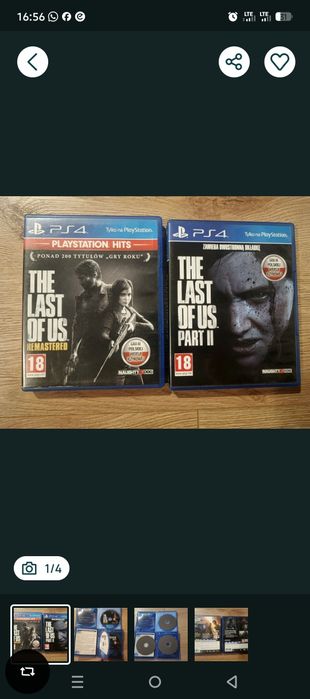 The Last Of Us Part I i II gry Ps4 PL  idealne