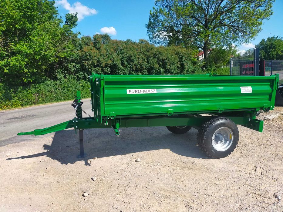 Przyczepa rolnicza 3t / JEDNOOSIOWA wywrot 3 strony EURO-MASZ