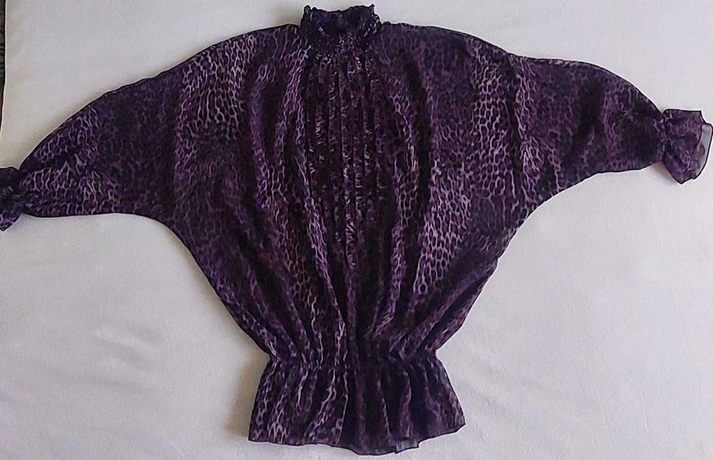 Bluzka fioletowa panterka rozmiar 42/44