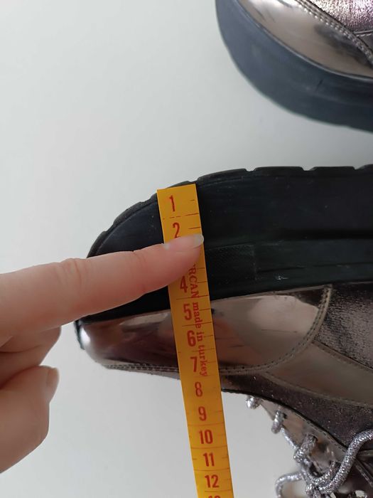 р 35-36 23 см лаковые бронзовые кроссовки на платформе сникерсы