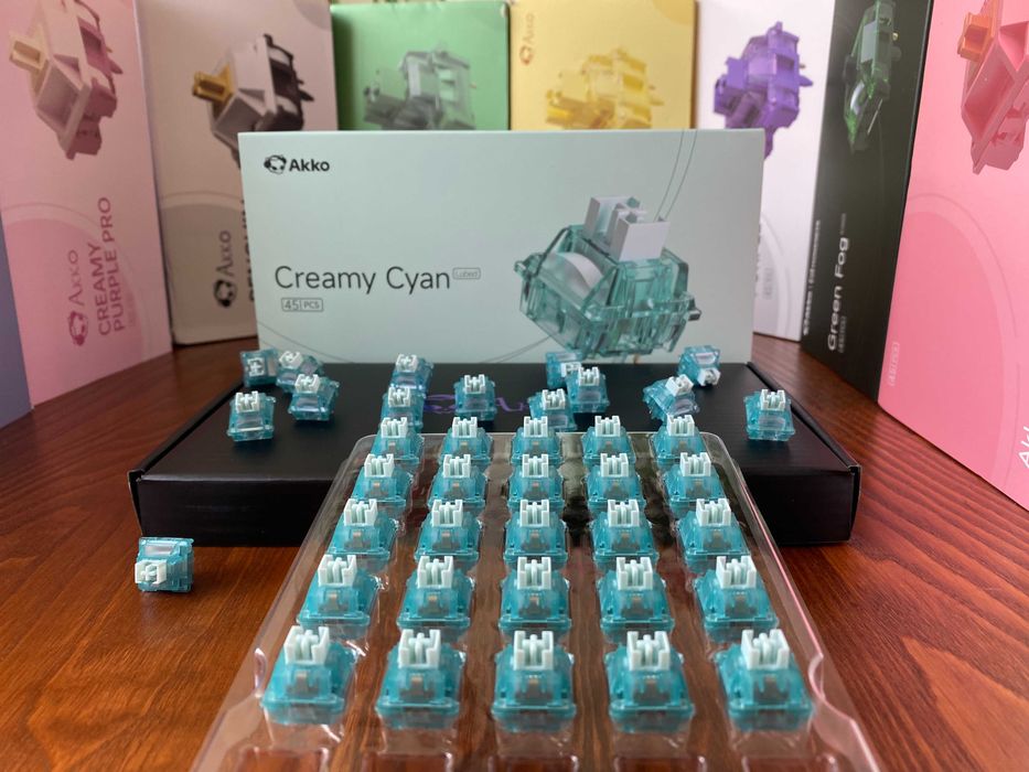 Перемикачі (свічі) Akko V3 PRO Dracula, Cyan, Mirror, Stelar Rose