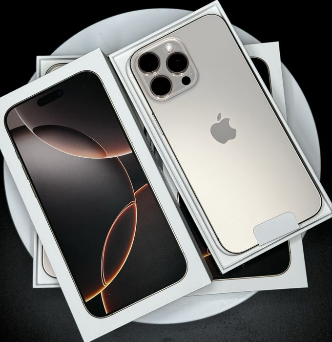 Apple iphone 16 Pro max 256gb desert esim open box bat 100% 0 cykli