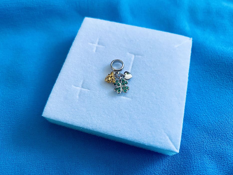 nowa mini zawieszka charms beads breloczek szczęścia srebro 925
