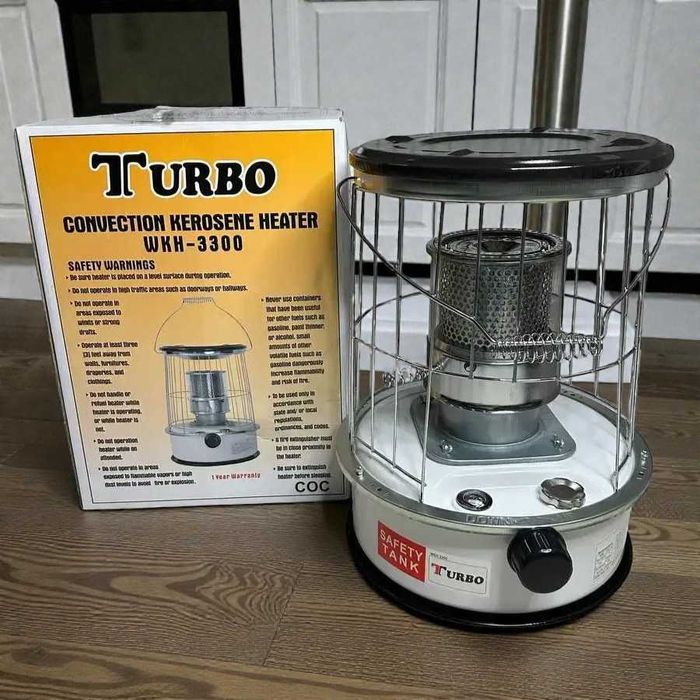 Керосинова піч Turbo WKH 3300 економна 0,28л/год бак 6л до 18год 3кВт