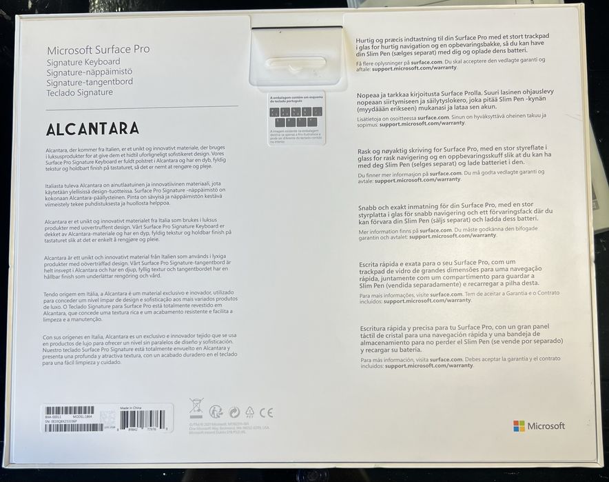Teclado Microsoft Surface Pro 1864 Original