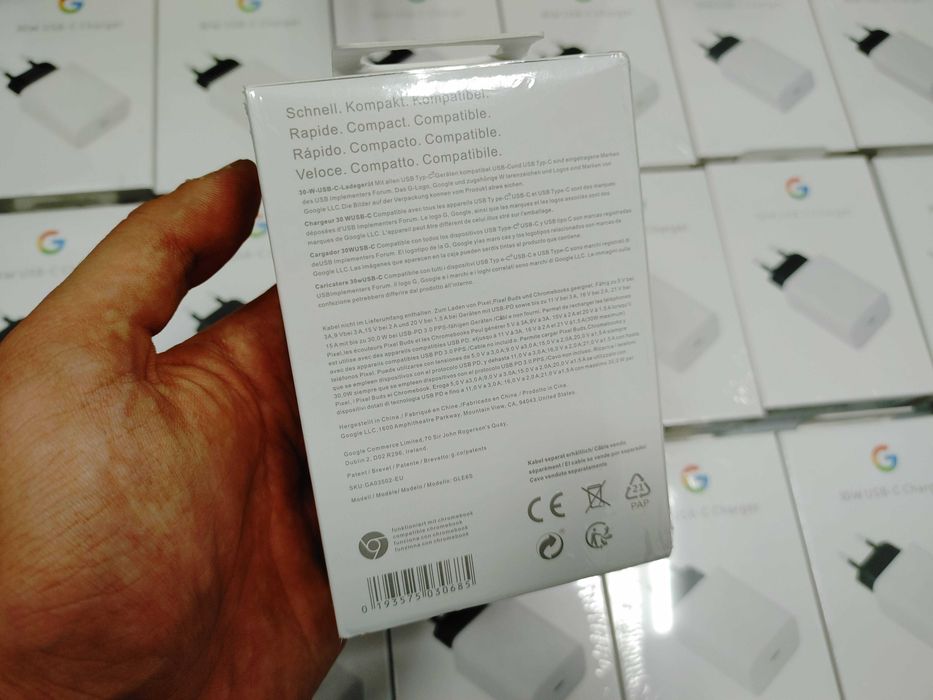 Зарядка Google Pixel 30W USB-C Power Charger EU White (GA03502-EU)