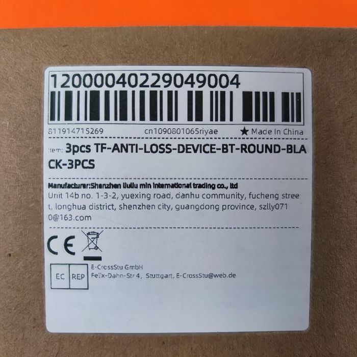 Lokalizator Bluetooth Tracker z aplikacją czarny