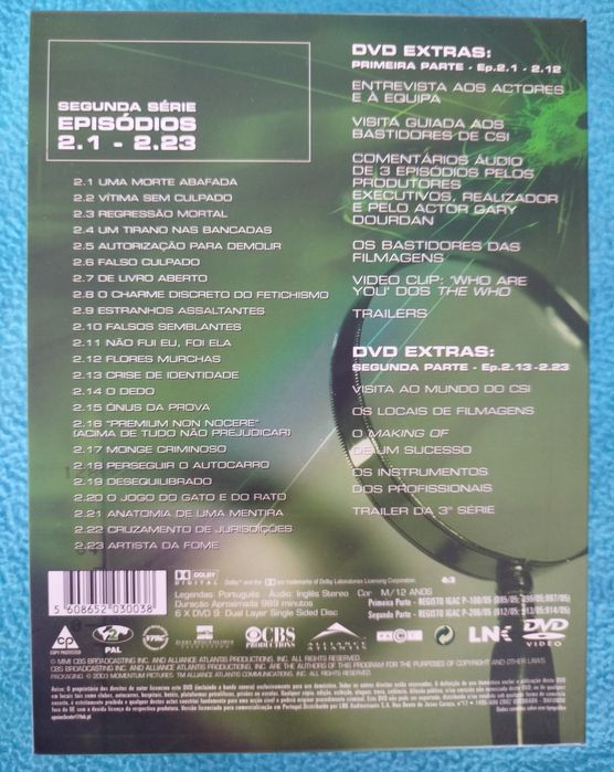CSI Séries 1 e 2 em DVD