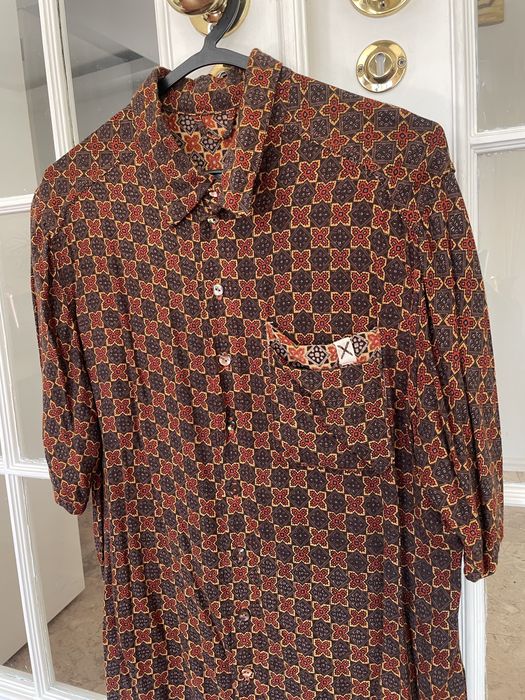 Camisa homem vintage padrão estampada