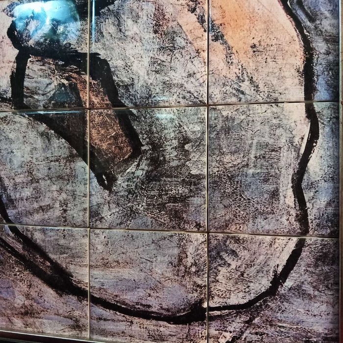 Bonito Painel Vintage em Ceramica, Blue Nude, Obra de Pablo Picasso.