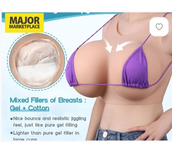 Silikonowe Gigantyczne Piersi K Kubek Realistyczne Formy – Opalona Skó