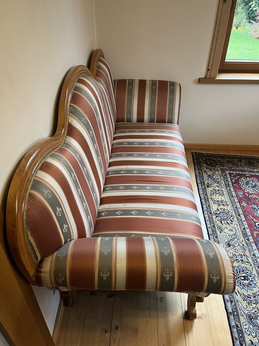 Antyczna sofa/kanapa w stylu Ludwik, drewno, Super Stan, Po renowacji