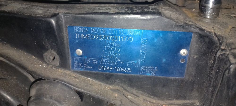 Carroçaria honda crx