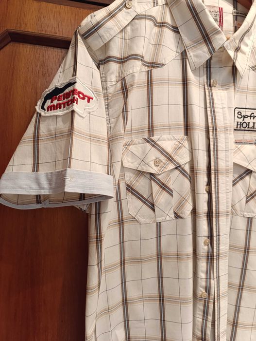 Camisa Springfield 100% Algodão, manga curta, 2 bolsos Tam. XXL - Nova