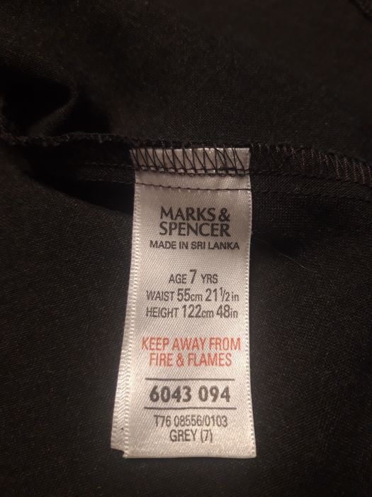 Spódnica ciemno szara Marks&Spencer 122 cm