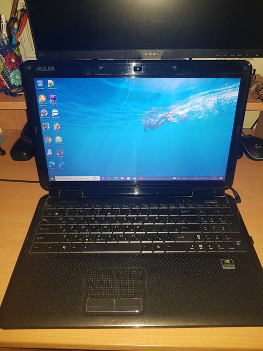 Ноутбук ASUS K50ID под разборку, 8 Гб ОЗУ, Core P9500, SSD+HDD