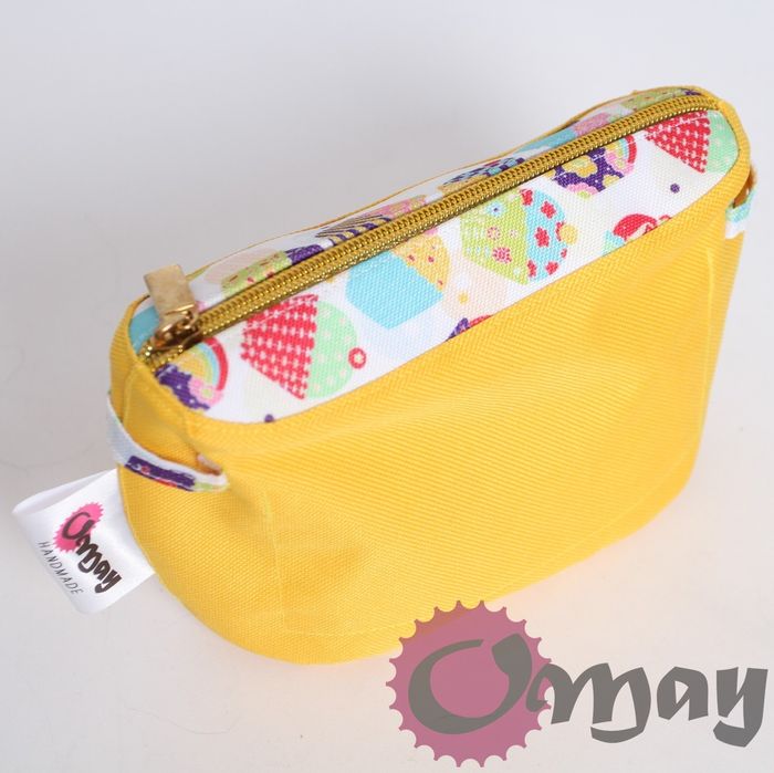 Żółty organizer do OBAG POCKET babeczki Złoto 1 kieszonka wkład OMAY