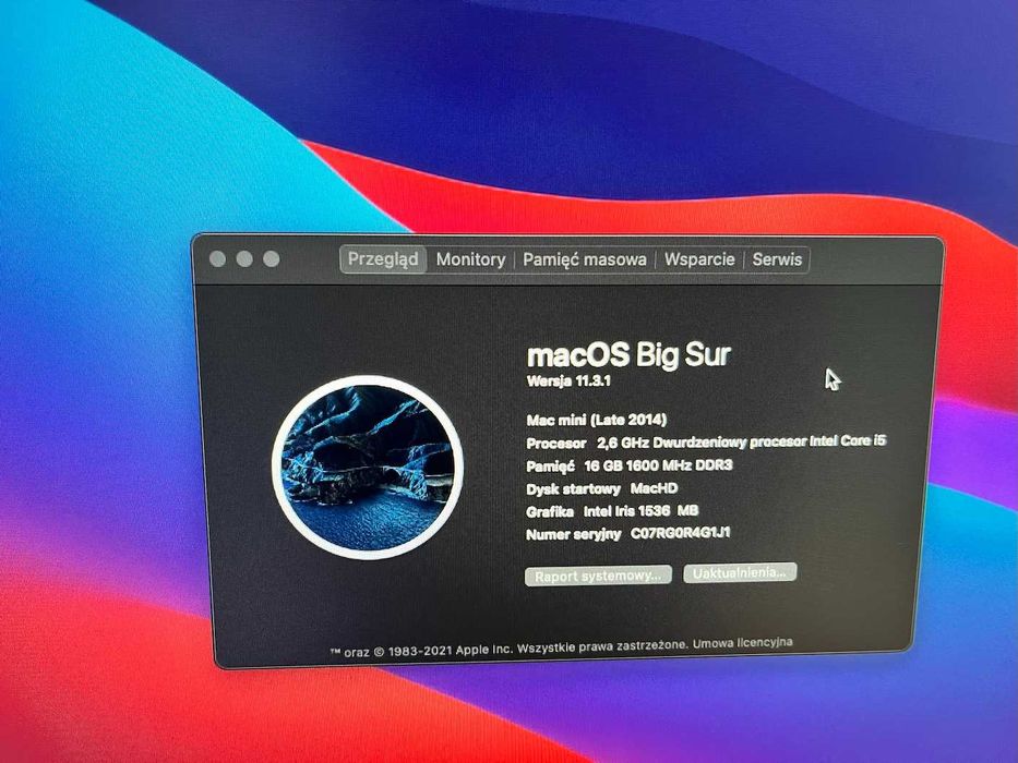 Apple Mac Mini i5 2.6Ghz/16GB RAM 256GB SSD Late 2014