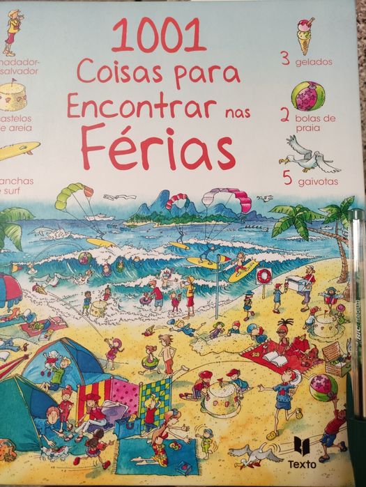 Livro"1001 coisas para encontrar nas férias" Portes inc!