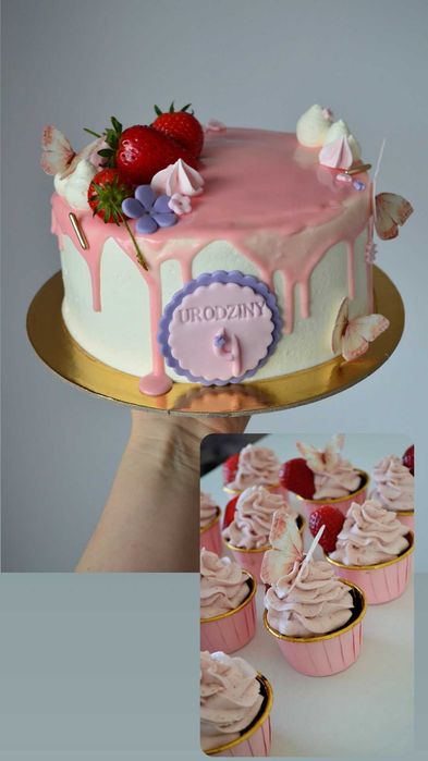 Tort, tort z efektem palenia, bento, babeczki na zamówienie, słodki stół