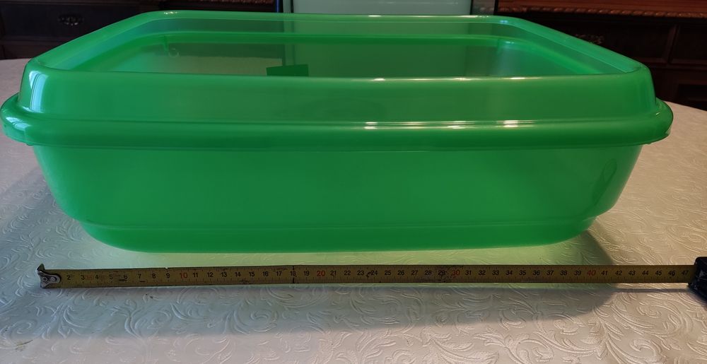 Tartarugueira de 25 litros, plástico, verde, como nova