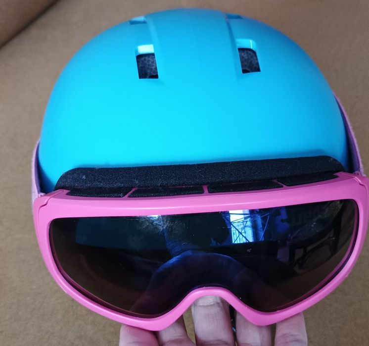 Kask plus gogle narciarskie
