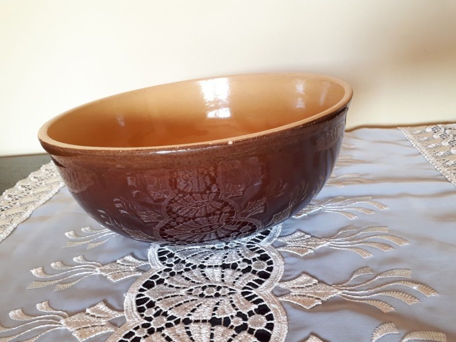 duża głęboka misa miska patera z czasów PRL PRL-u unikat zabytek antyk