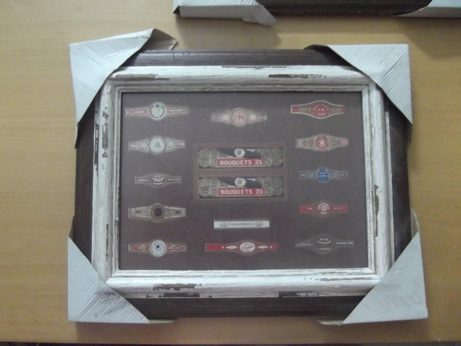 2 Quadros selos de charutos - Vintage