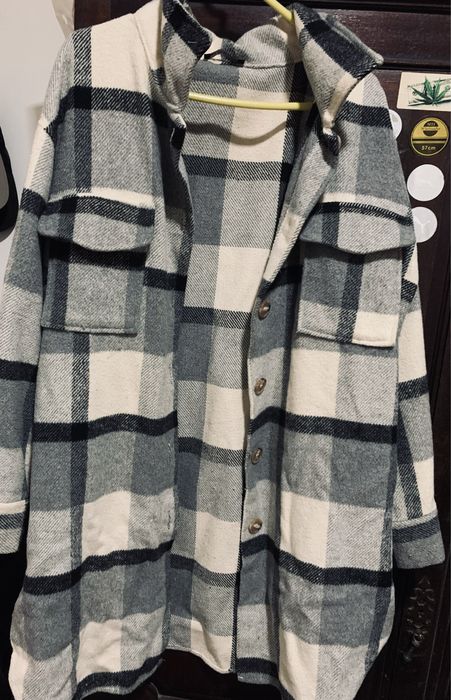 Casaco xadrez comprido
