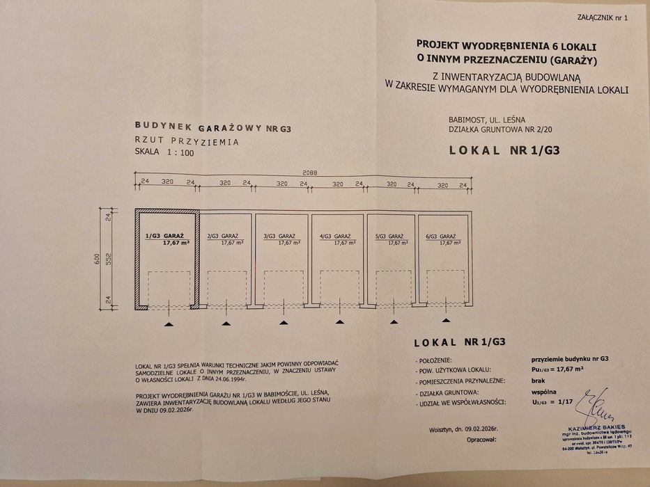 Garaż sprzedam - Babimost ul. Leśna
