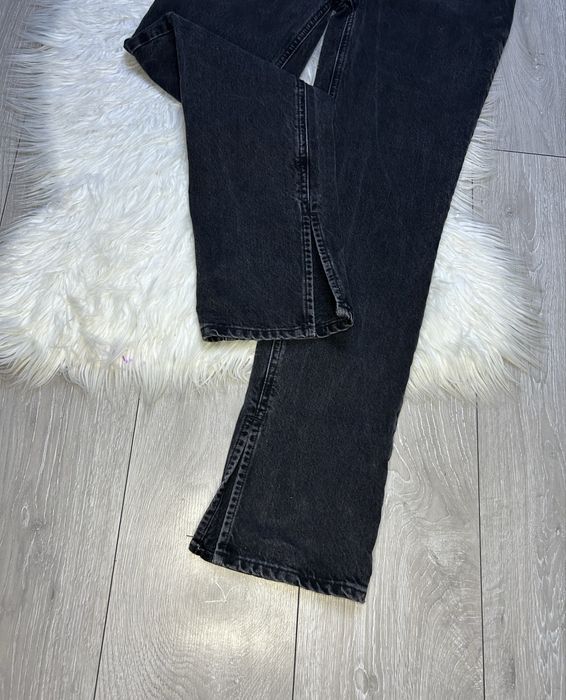 Czarne spodnie ASOS 26/32 casual wysoki stan, szeroka nogawka,  XS 170