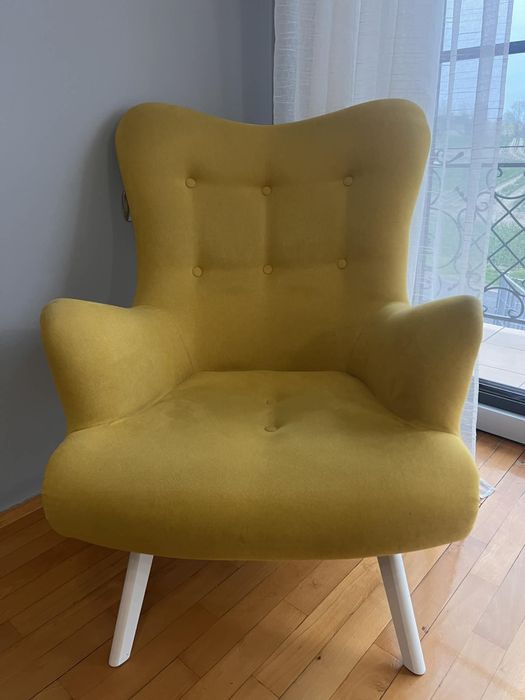 Fotel uszak żółty