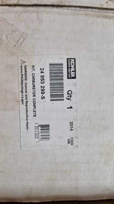 Carburador Kohler ref 24_853_299_S para Gerador CH750_3005