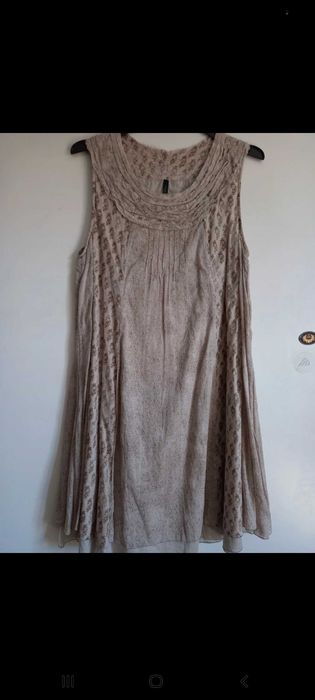 Vestido em tons suaves, bege/rosa claro - XS - Benetton